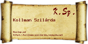 Kollman Szilárda névjegykártya